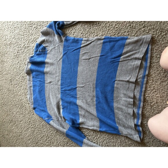 American Eagle Shirt Mens LARGE Long Sleeve Gray  Blue Waffle Knit - Picture 5 of 5